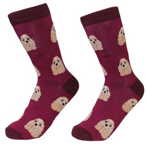E & S Pet 15.25 In Cocker Spaniel Socks Premium Soft Quality Crew Socks - 1 of 3