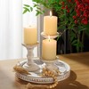 MOEPISY 8 Pcs Farmhouse Wood Candle Holders with Pillar Candles Set - 3 of 4
