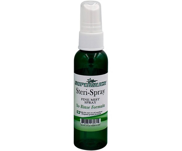 Superslick Sterilizer Spray with Fine Mist Sprayer 2 oz.