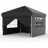 10'x10' Easy Pop Up Canopy Tent With 4 Detachable Window Sidewalls - Waterproof Outdoor Portable Canopy With Carry Bag & Guy Lines - for Outdoor - 2 of 4