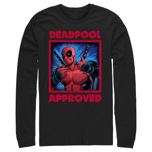 Men's Marvel Deadpool Approved Long Sleeve Shirt - 1 of 4