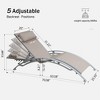 PAGED Patio Lounge Chair Adjustable Lounge Chair Outdoor with Metal Side Table for Outside, Pool, Patio, Lawn, Backyard - 3 of 4