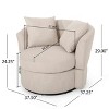 XIYUYEU Soft Fabric Swivel Barrel Accent Chair with Movable Pillow Backrests,Upholstered Swivel Living Room Chair for Living Room - 3 of 4