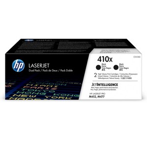 HP Inc. 410X 2-pack High Yield Black Original LaserJet Toner Cartridges, Per - 1 of 4