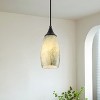 Dewdrop 4.7" Mini Glass Pendant Light, Brown White Marble Glass, Vintage Hanging Ceiling Lamp - 3 of 4