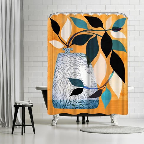Americanflat Ivy In The Courtyard By, Tropical Shower Curtains Target
