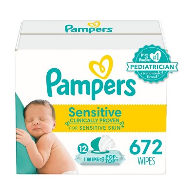 Photo 1 of Pampers Sensitive Perfume Free Baby Wipes - 672ct