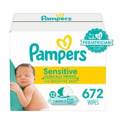 Pampers Sensitive Perfume Free Baby Wipes - 672ct