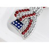 Anna-Kaci American Flag USA Sparkly Crystal Rhinestone 4th of July  Pin Brooch - 4 of 4