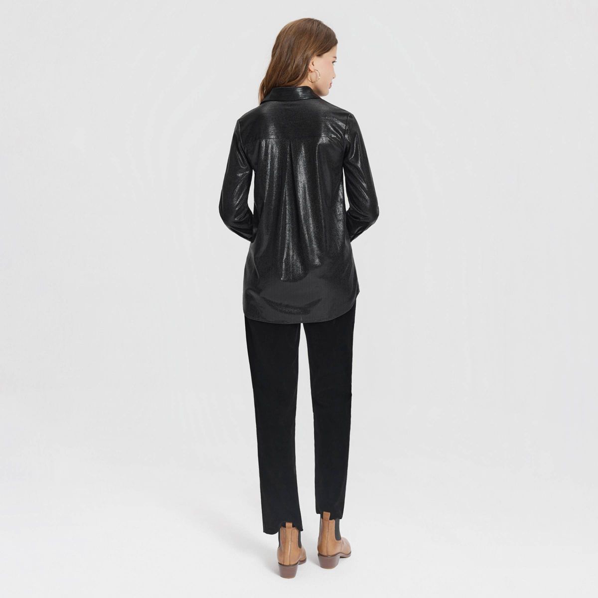 Women's Long Sleeve Party Button-Down Shirt - A New Day™ - thumbnail 2