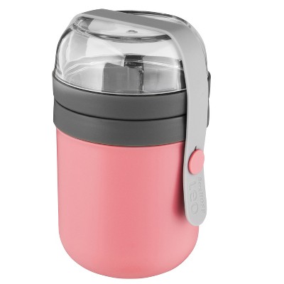 BergHOFF Leo 0.5 Qt Dual Lunch Pot, Pink & Gray