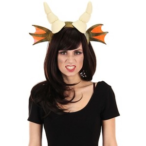 HalloweenCostumes.com    Dragon Horns Headband, Orange/White/Green - 1 of 4
