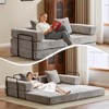 KTMBDW Compression Sofa, Convertible Floor Sofa Bed with Pillow Back Support Armrest, Comfy Foldable Sofa Bed Compressed Sofa for Living Room, Bedroom - 3 of 4