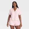Women's Pointelle Notch Collar Shirt and Shorts Pajama Set - Wild Fable™ - 4 of 4