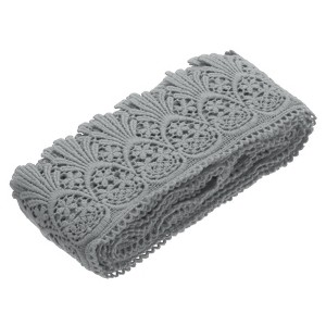 Unique Bargains Cotton Vintage Hollow Lace Decorative Ribbon Trim 4.8 Yards x 3 Inch - 1 of 3