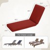 Aoodor 72 x 21 x 3 Inches Patio Chaise Lounger Cushions, Olefin Fabric Slipcovers with Sponge Foam, Set of 2 - 4 of 4