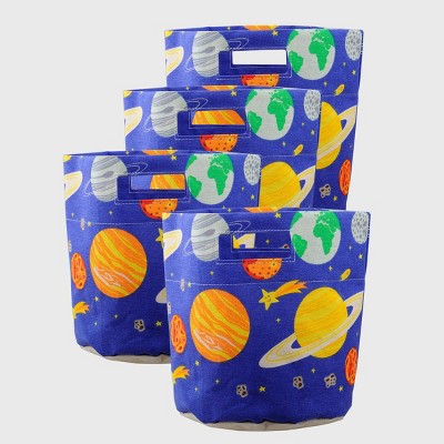 4ct Kids' Collapsible Storage Bins Space Print  - Bullseye's Playground™