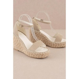 Women's Ankle Strap Espadrille Wedge - Let's See Style - 1 of 2
