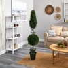 Nearly Natural 5-ft Cypress Ball and Cone Artificial Tree (Indoor/Outdoor) - 3 of 4
