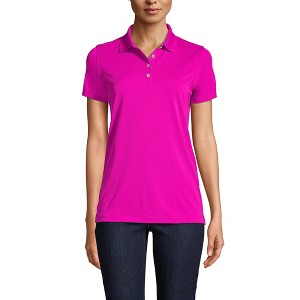 Lands' End Women's Short Sleeve Polyester Polo Shirt - 1 of 4