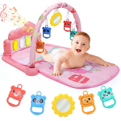 Skirfy Baby Play Mat, Baby Gym, Baby Play Mat, Activity Center, Musical Piano Lights for Babies, Gift for Newborn Babies 0-12 Months