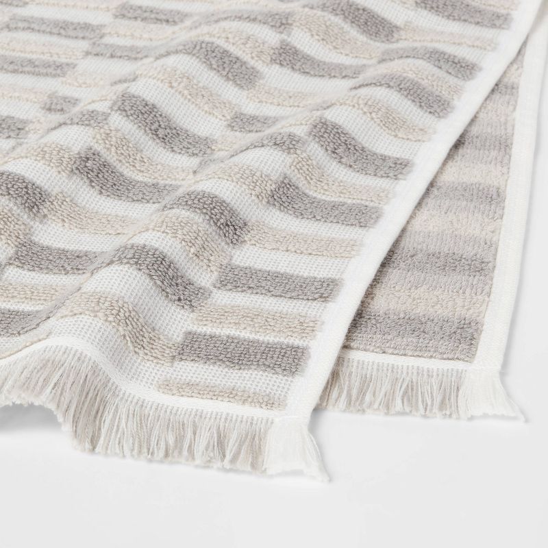 Checkerboard Towel Gray/White - Threshold™, 4 of 5