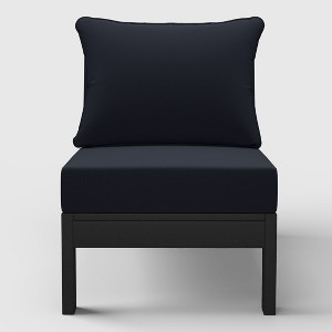 WestinTrends  Avalon Outdoor HDPE Deep Seating Modular Armless Patio Chair with Patio Cushions - 1 of 4
