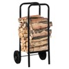Gardenised Indoor and Outdoor Patio Steel Firewood Log Carrier, Wood Rack Storage Stacking Holder, Black - 2 of 4