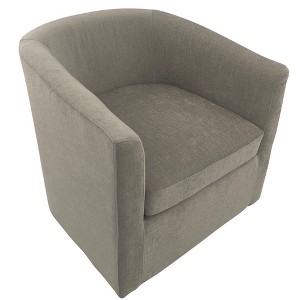 Carolina Living Ingran Barrel Swivel Upholstered Accent Chair - Gray - 1 of 4