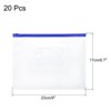 Unique Bargains A5 Size PVC Waterproof Home Office Travel Zip Envelope File Bags 20 Pcs - 2 of 3