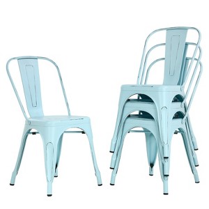 BestMassage Metal Dining Chairs Metal Chair for Indoor Outdoor Chairs Perfect for Restaurants - 1 of 4