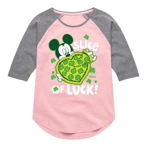 Girls' - Disney - Slice Of Luck Shirt Tail Raglan Graphic T-shirt - 1 of 4