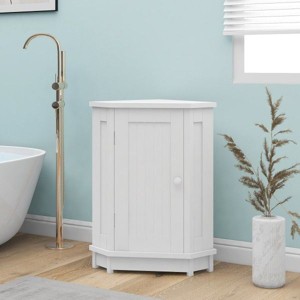 NicBex Bathroom Storage Cabinet,MDF Floor Coner Cabinet with Adjustable Shelves for Bathroom - 1 of 4