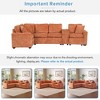 KTMBDW 120.5" L-shaped Convertible Sofa Bed Modular Sectional Sofa Reversible Sleeper with Pull-Out Bed, Cup Holders, and Ample Storage Space - 3 of 4