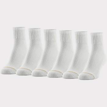 All Pro Women's 6pk Quarter Cotton Athletic Socks - White 4-10