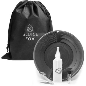 Gold panning starter kit for kids or adults; gold snifter bottle | spiral gold pan with dual riffles; basic gold prospecting kit - 1 of 4