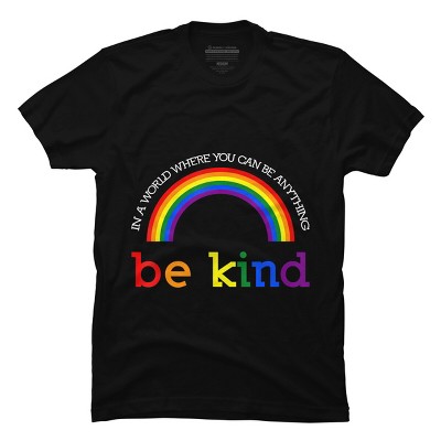 Adult Design By Humans Can Be Anything, Be Kind Pride By JeilJersey T-Shirt
