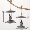 6.25"H Sullivans Rainy Day Gnome Bird Feeders Set of 2, Multicolor - 4 of 4
