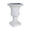 Okak Elegent Outdoor Urn Planter with Decorative Relief Pattern, Flower Pots with Square Base, Plant Pots for Backyard, Garden - 2 of 4