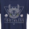 Women's - How to Train Your Dragon - Toothless Line Art Short Sleeve Graphic T-Shirt - 2 of 4