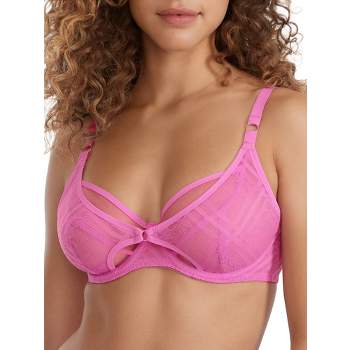Women's Fishnet Lace Unlined Bra - Auden™ Pink 40c : Target