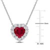 EVERLY JEWELRY | Sterling Silver Heart Pendant with Gemstone and Lab-grown Diamond – Multiple Stone Options - 3 of 4