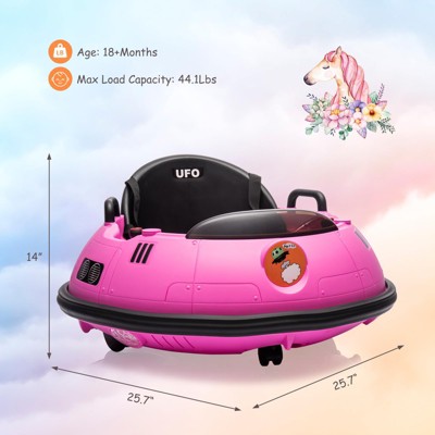 12V Pink Electric Kids Bumper Car with Remote Control