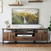 75" Industrial TV Stand | Drawer & Side Cabinets | Metal Frame & PB Board | Rustic Brown | for Living Room & Bedroom - 2 of 4