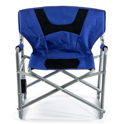 SlumberTrek 3053278VMI Junior Outdoor Portable Kids Director Chair with Side Folding Table for Camping, Beach, and Sporting Events, Blue