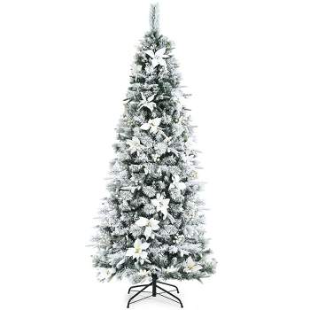 Set of 2 Prelit Christmas Tree, White Birch Tree with LED Lights Adjustable  Brightness, Artificial Twig Tree with Timer Waterproof for Outdoor Indoor  Yard Party Xmas Decor, Plug in, 5FT 6FT