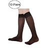 Allegra K Women's Silky Semi-Sheer Reinforced Toe Calf Socks 10 Pairs - 2 of 4
