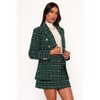 Petal and Pup Jules Twill Plaid Blazer - Green S - 4 of 4