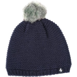 Women's Paris Purl Stitch Knit Hat With Pom Pom - 1 of 2