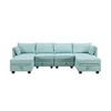 115.1" Modern Large U-Shape Modular Sectional Sofa with Reversible Ottoman & Storage Seat, Convertible to Bed - 3 of 4